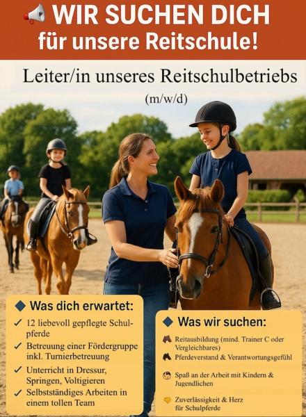 Leiter/in für Reitschulbetrieb (m/w/d) in Tübingen gesucht